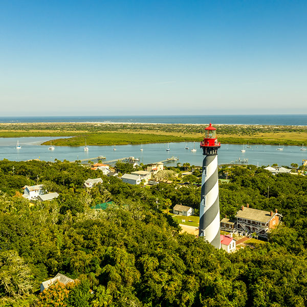 aerial view of Anastasia Island